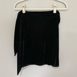 velvet wrap skirt